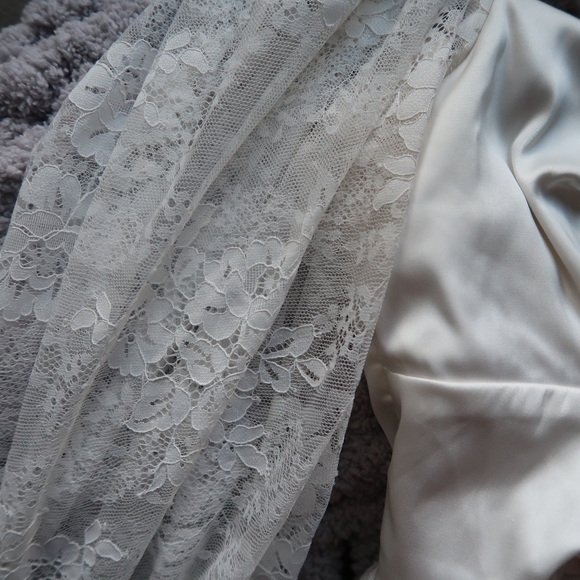 For Love and Lemons White Lace Bow Puff Sleeve Blouse Top Size Small - Picture 3 of 5